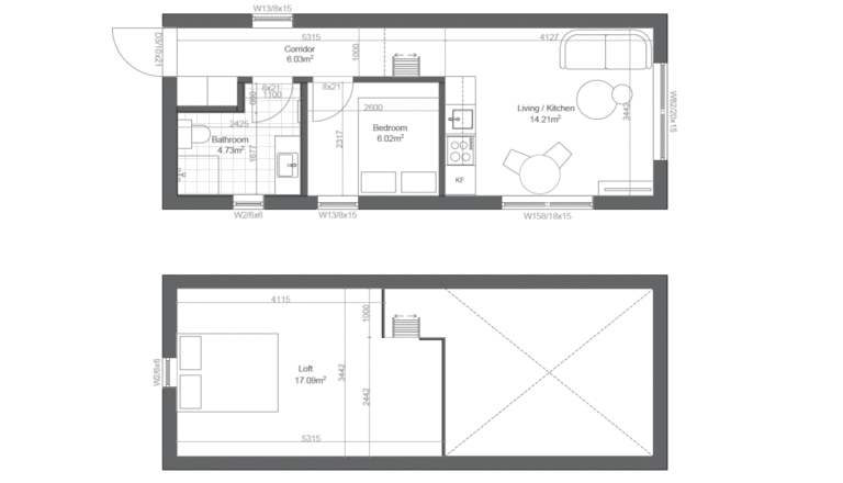 1bedroom_TypeB_Floorplan